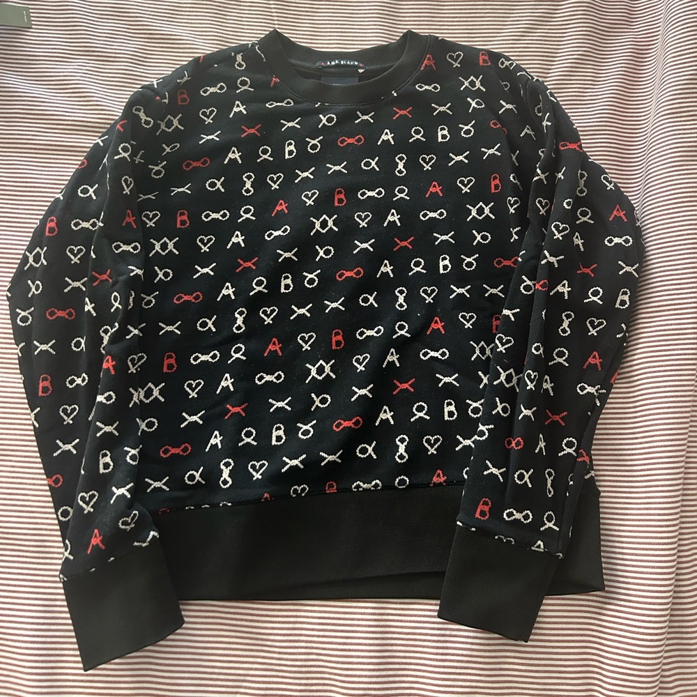 Scotch & Soda Black Crewneck Sweater with cute details